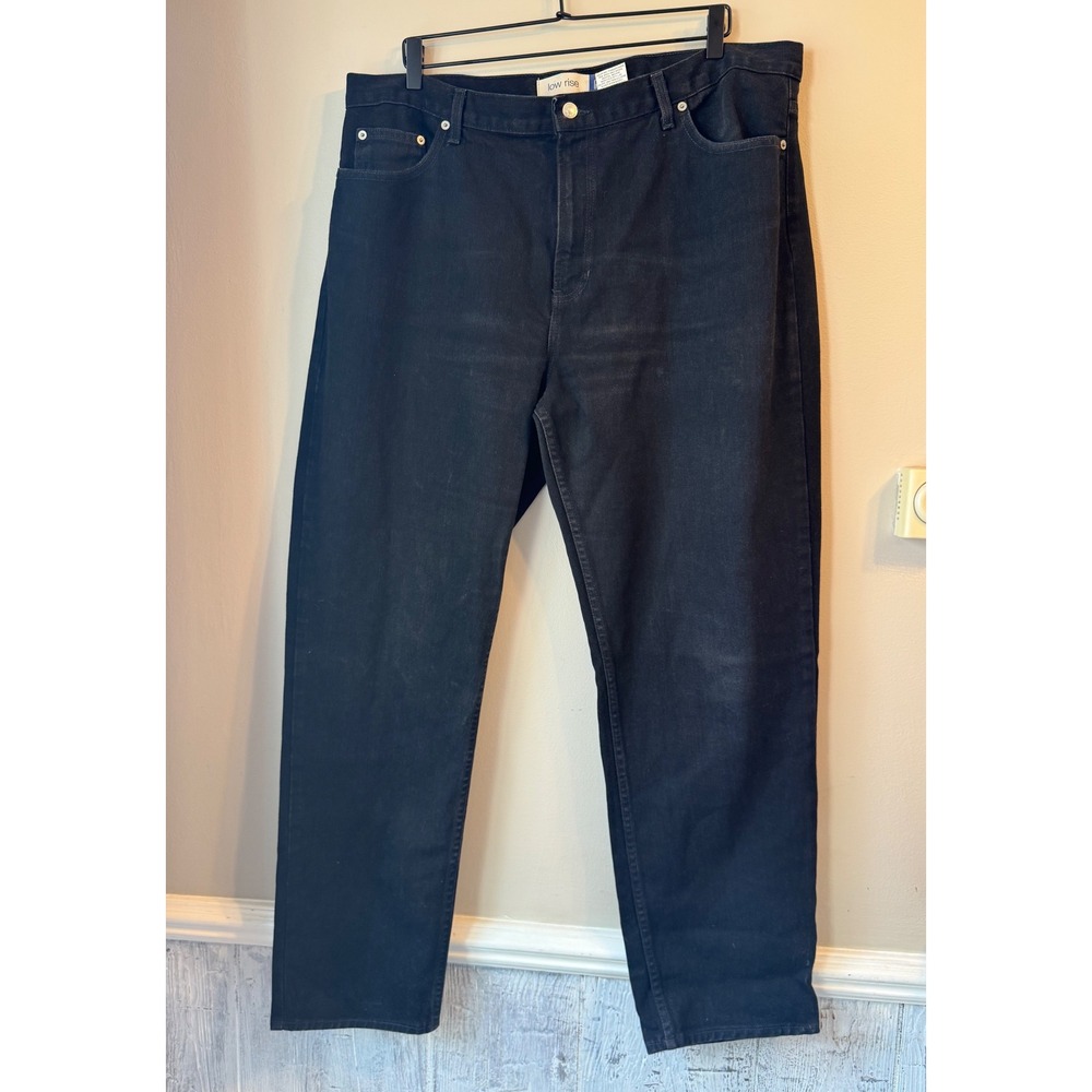 Vintage Gap Low Rise Jeans Womens 20 Regular Black Straight Leg 100% Cotton Y2K